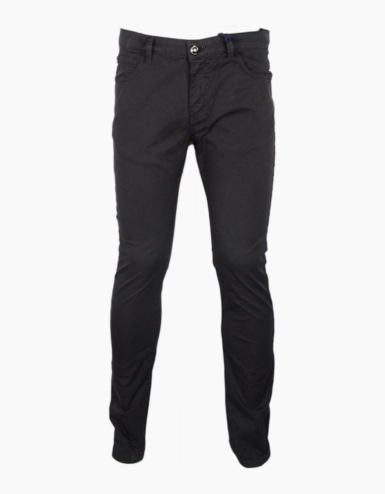 Cotton Slim Fit Black Chino