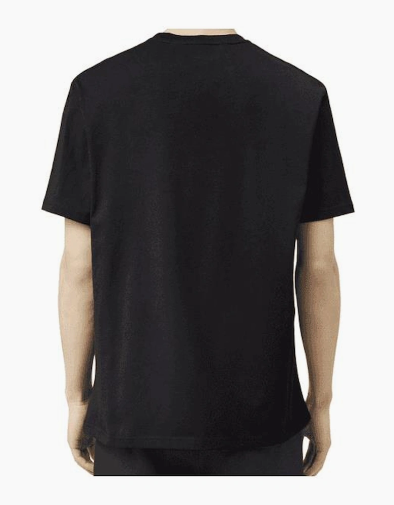Foulard Cotton Leopard Graphic Black T-Shirt