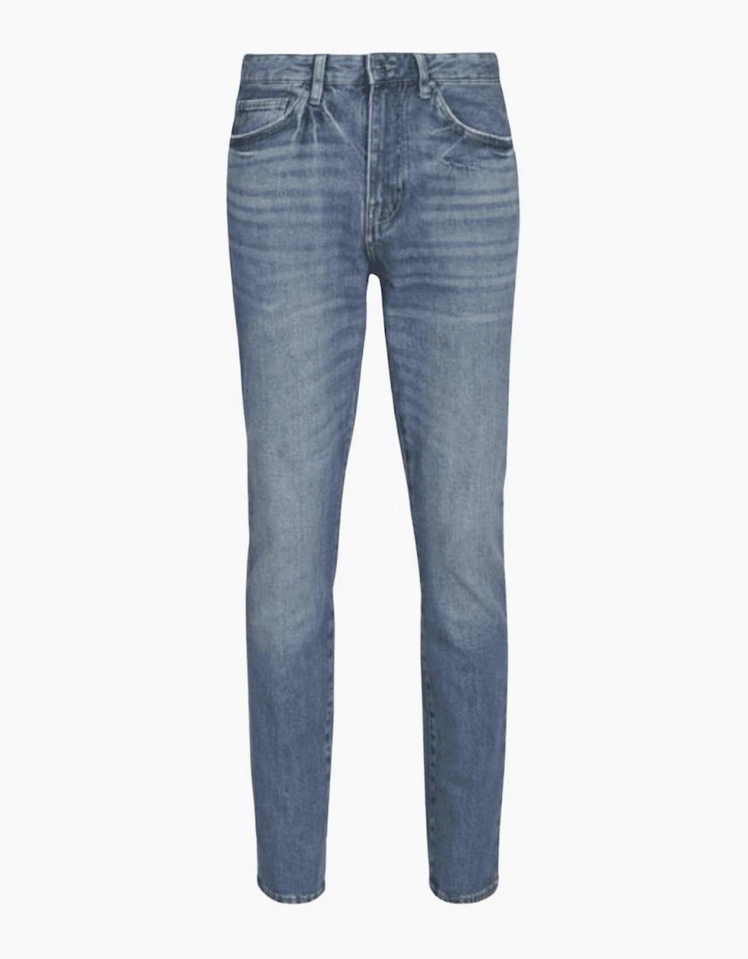 Slim Fit Vintage Wash Blue Jeans