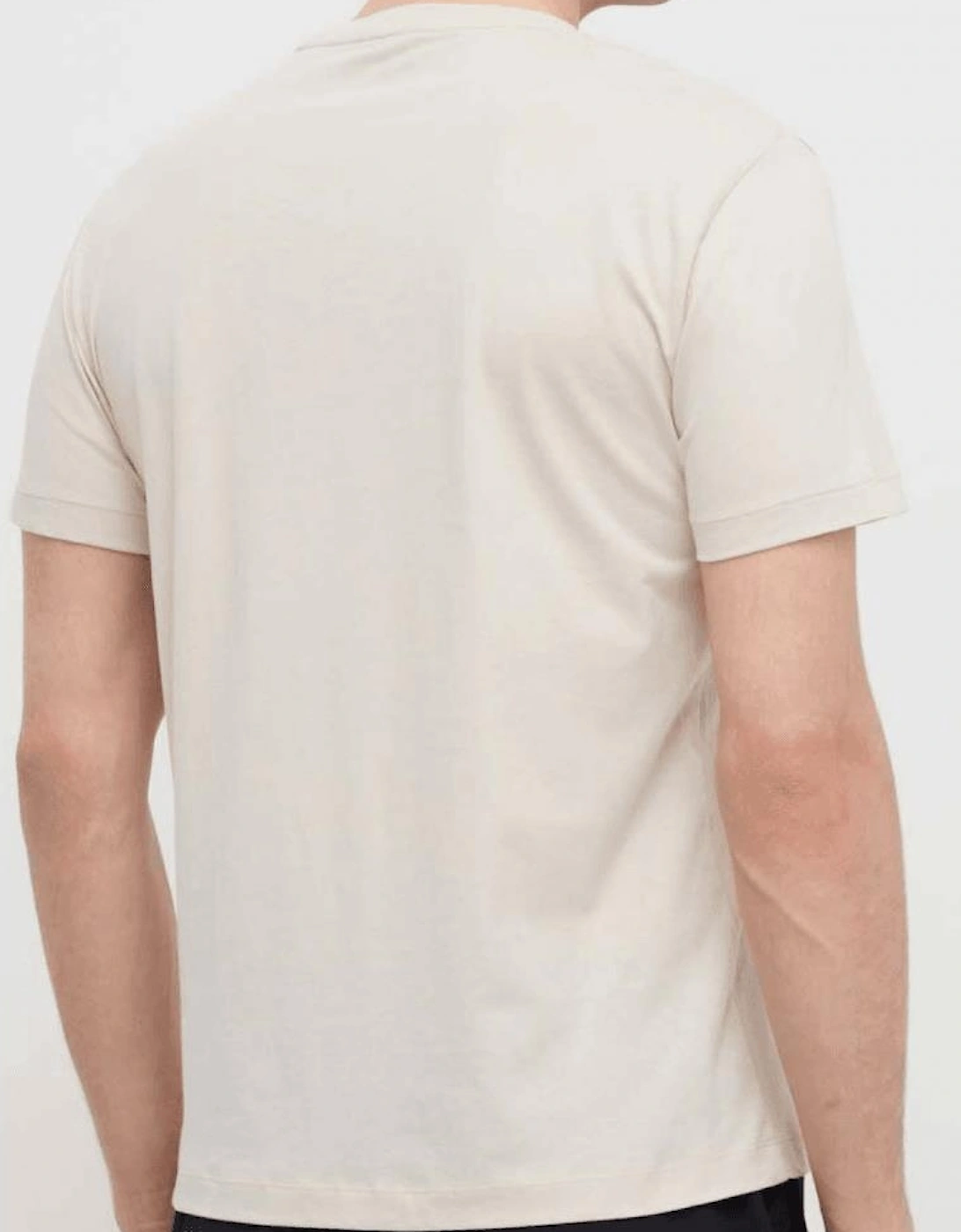 Gold Plaque Logo Beige T-Shirt