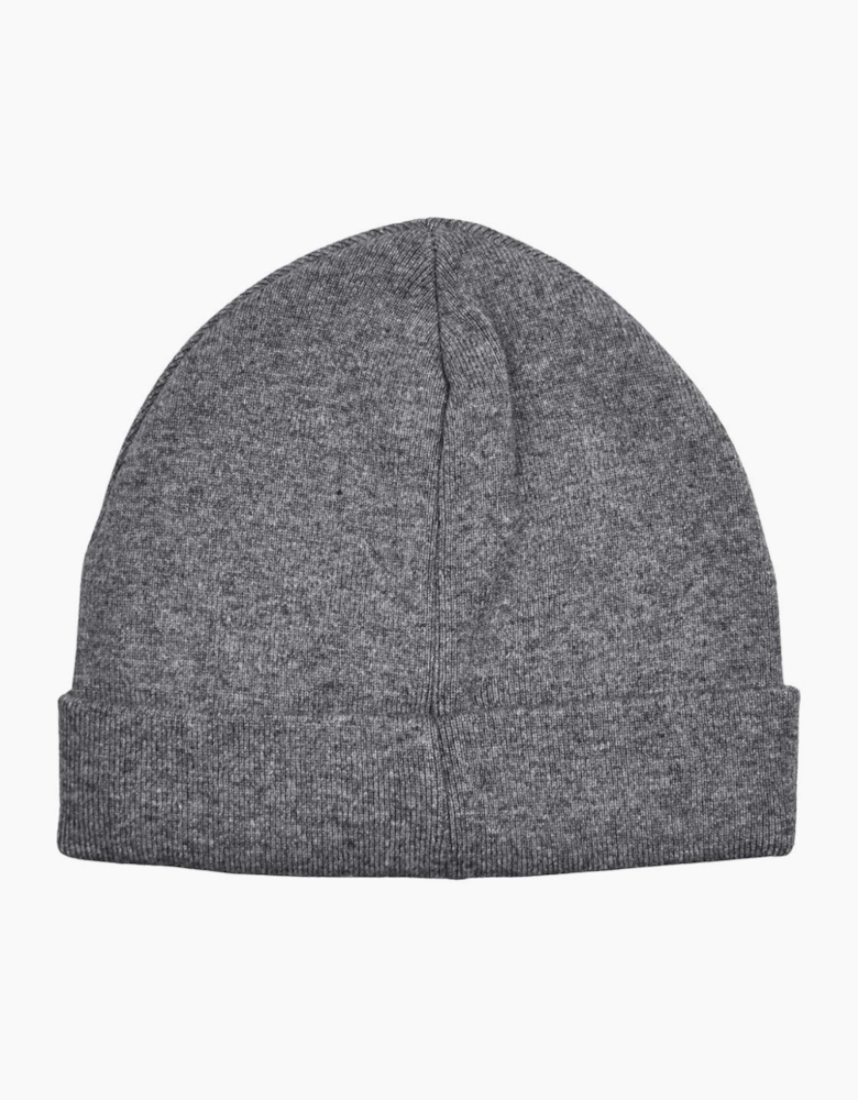 Patch Logo Grey Beanie Hat