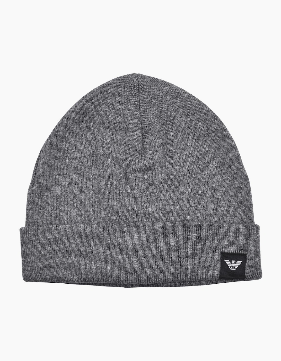 Patch Logo Grey Beanie Hat
