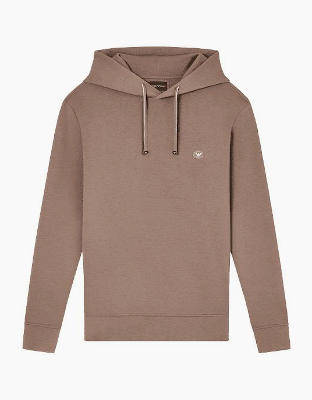 Patch Logo Pullover Beige Hoodie