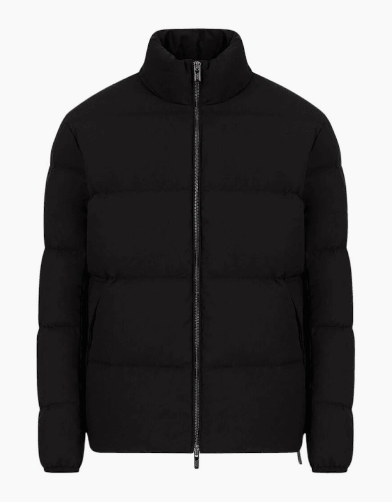 Quilted Nylon Black Down Jacket