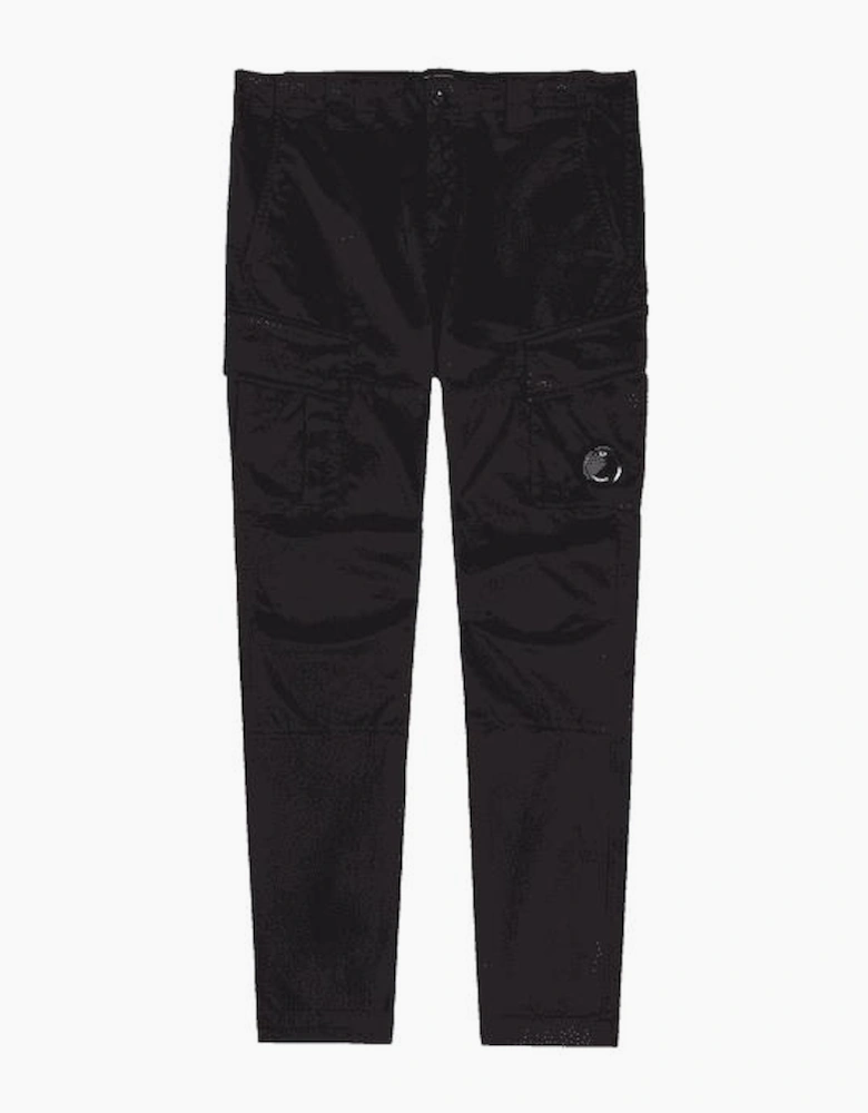 Stretch Sateen Lens Black Cargo Pant