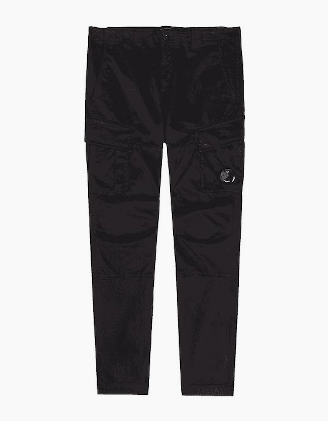 Stretch Sateen Lens Black Cargo Pant