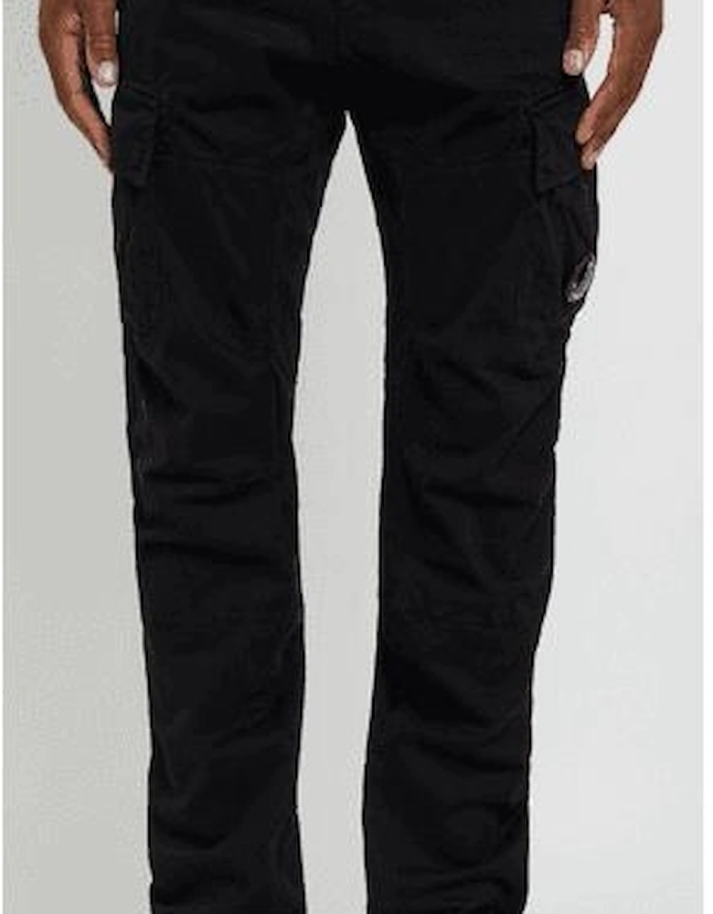 Stretch Sateen Lens Black Cargo Pant