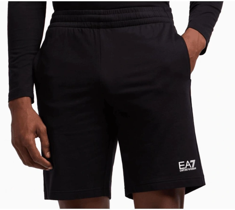 Core Id Black/White Cotton Shorts