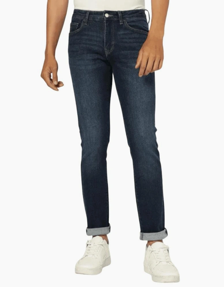 Slim Fit Navy Blue Wash Jeans