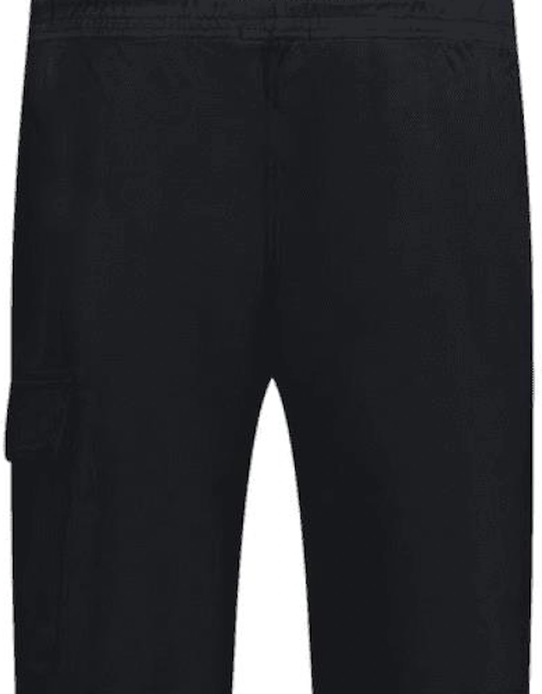 Light Fleece Lens Pocket Black Cargo Shorts