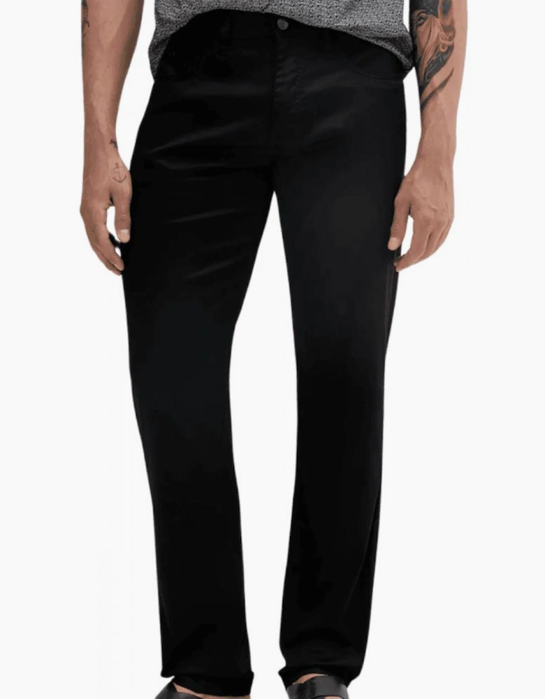Extra Slim Fit 5-Pocket Black Gabardine Jeans
