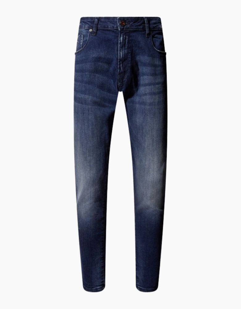 Major Tapered Fit Blue Jeans