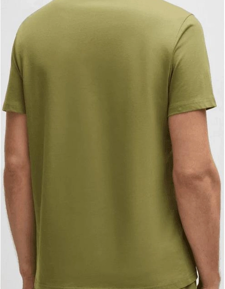 RN Logo Print Regular Fit Green T-Shirt