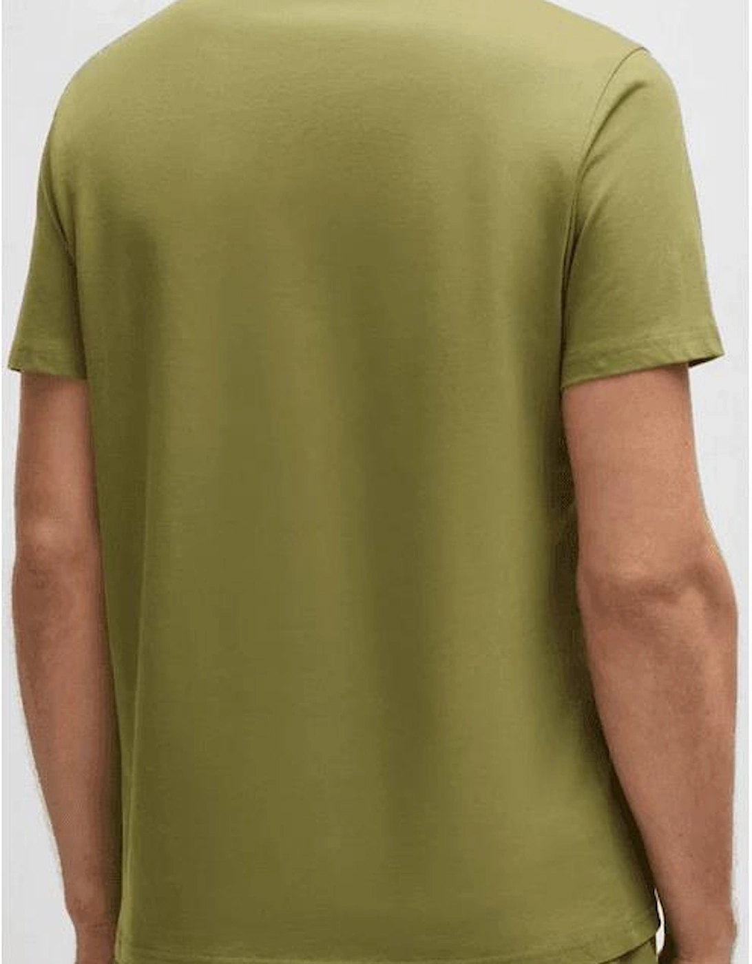 RN Logo Print Regular Fit Green T-Shirt