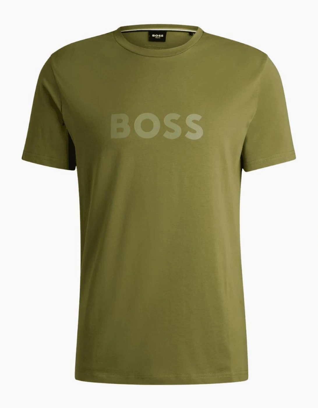 RN Logo Print Regular Fit Green T-Shirt