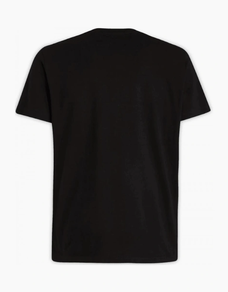 T-BOX Embroidered Logo Cotton Black T-Shirt