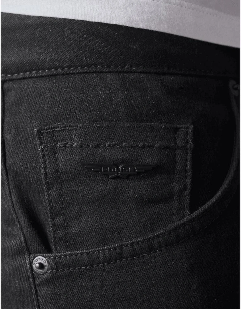 Deniro Slim Fit Active Flex Black Jeans