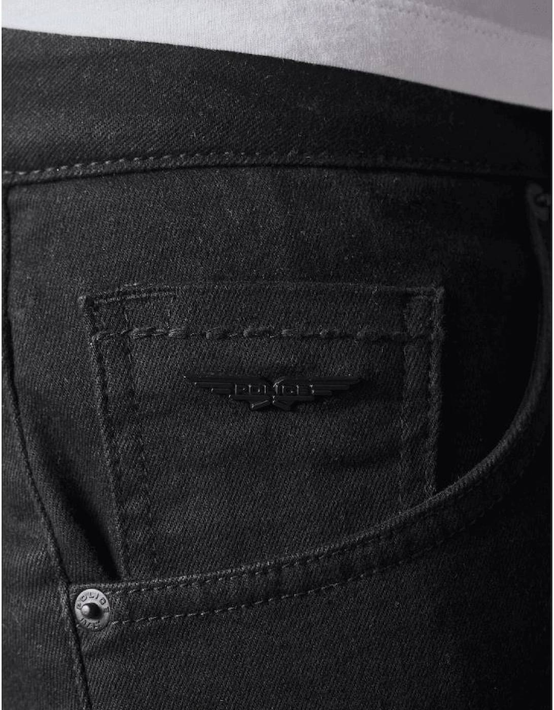 Deniro Slim Fit Active Flex Black Jeans