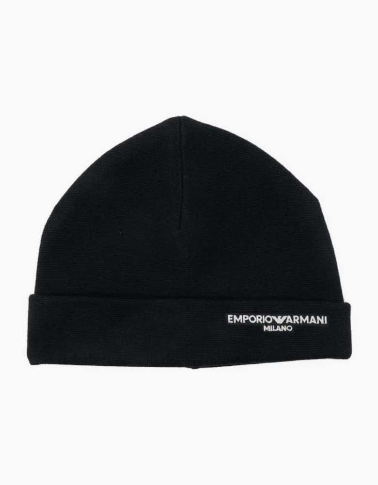 Milano Logo Navy Beanie Hat