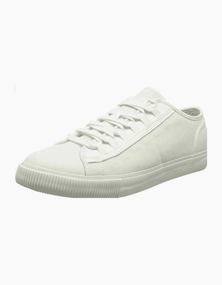 Lace Up Canvas Milk White Trainers