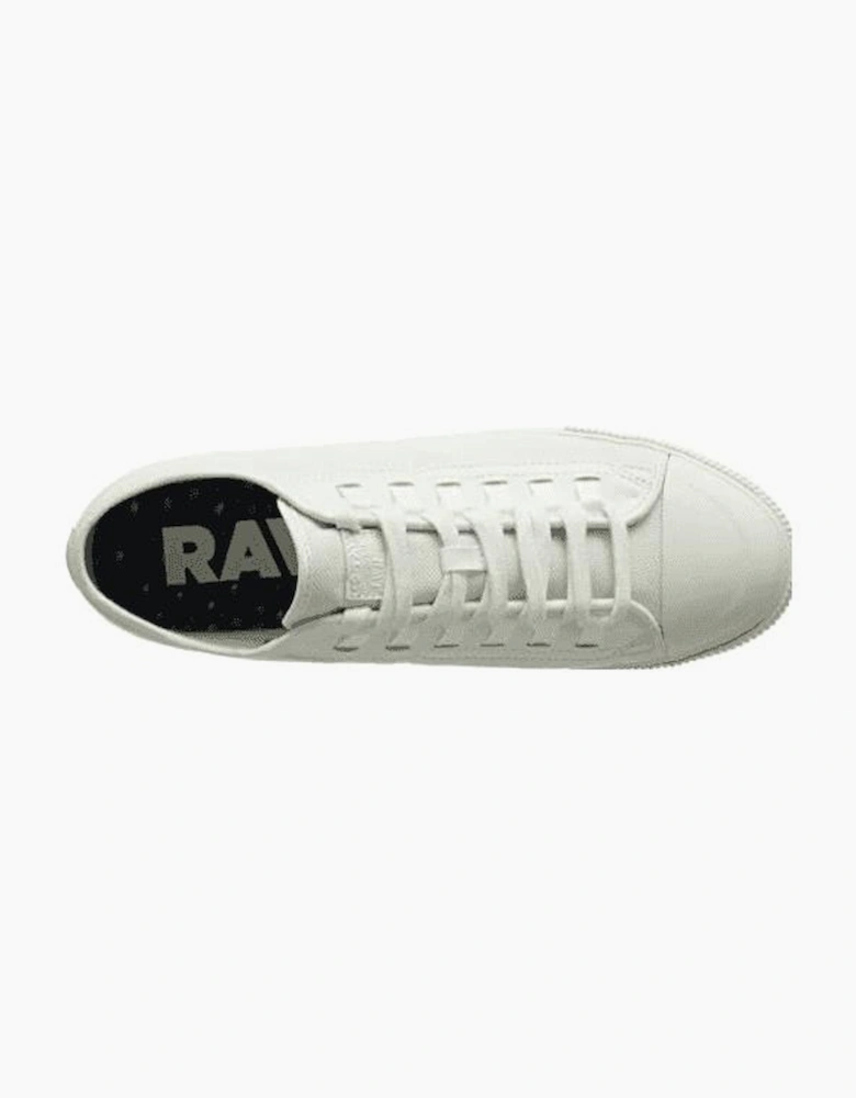 Lace Up Canvas Milk White Trainers