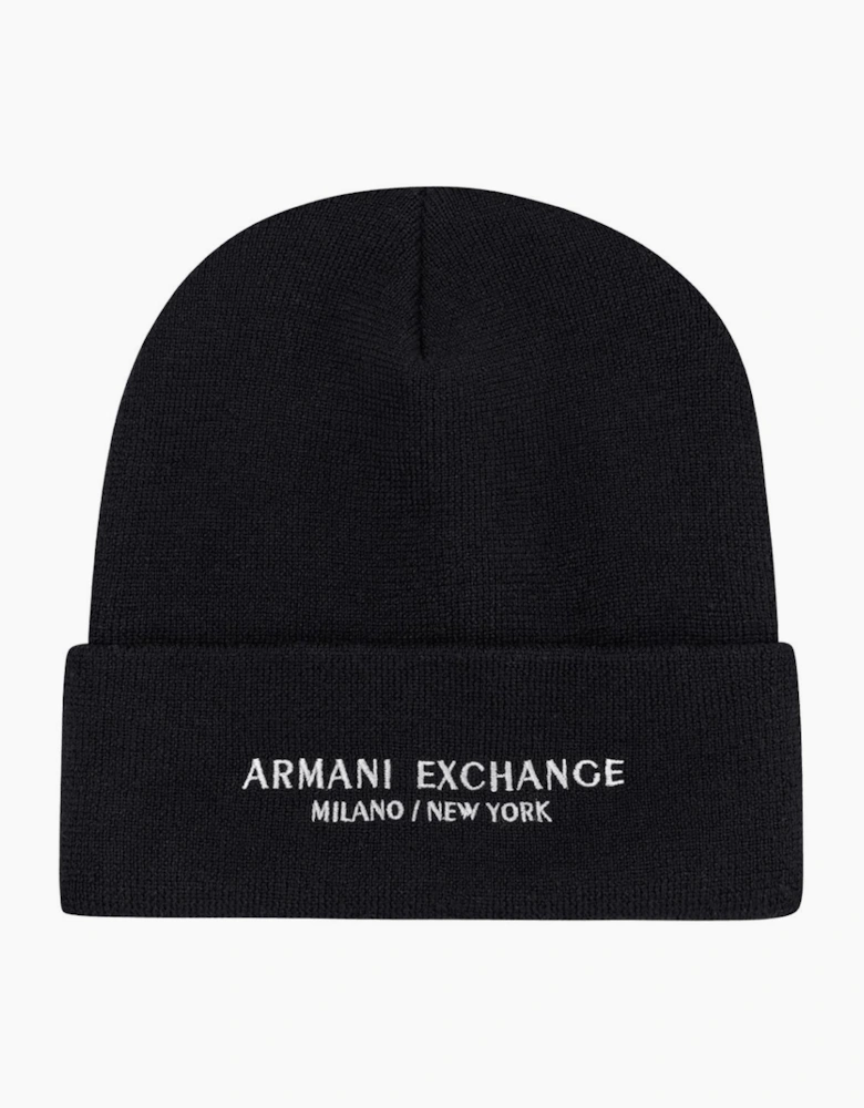 Embroidered Logo Thick Beanie Hat