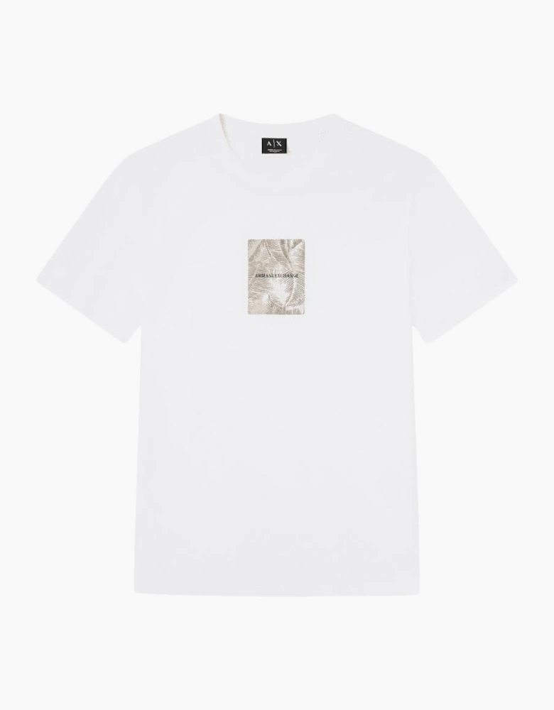 Regular Fit Leaf Logo White T-Shirt