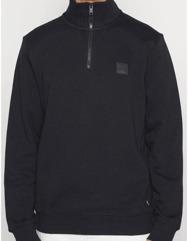 Zetrust Patch Logo Navy Quarter Zip Sweatshirt