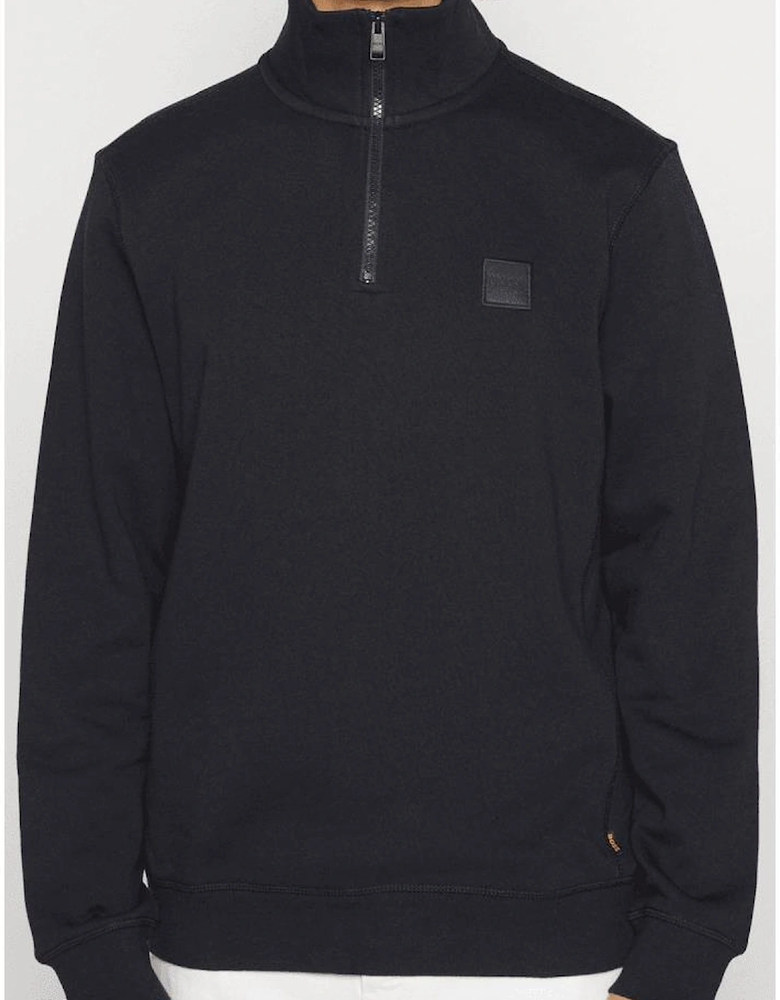 Zetrust Patch Logo Navy Quarter Zip Sweatshirt