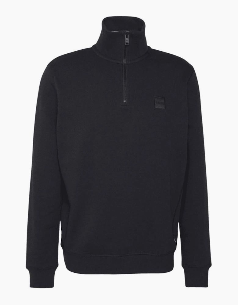 Zetrust Patch Logo Navy Quarter Zip Sweatshirt