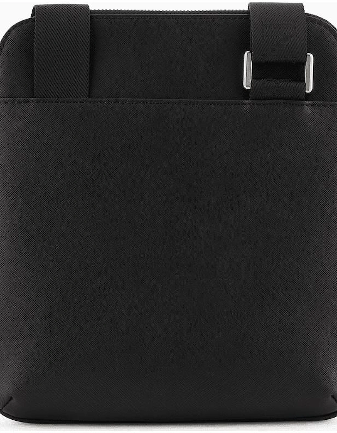 ASV Eagle Logo Black Leather Shoulder Bag