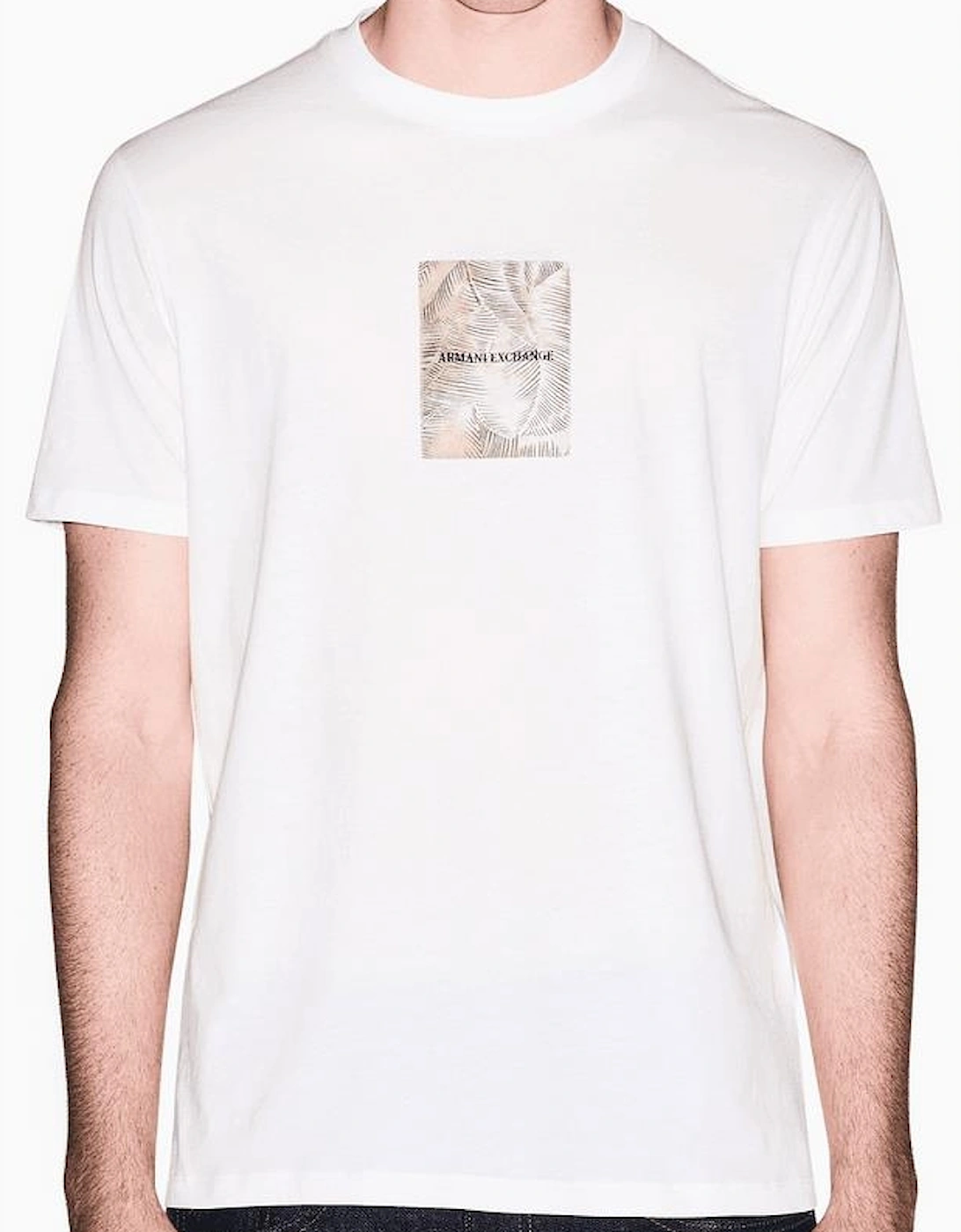 Regular Fit Leaf Logo White T-Shirt