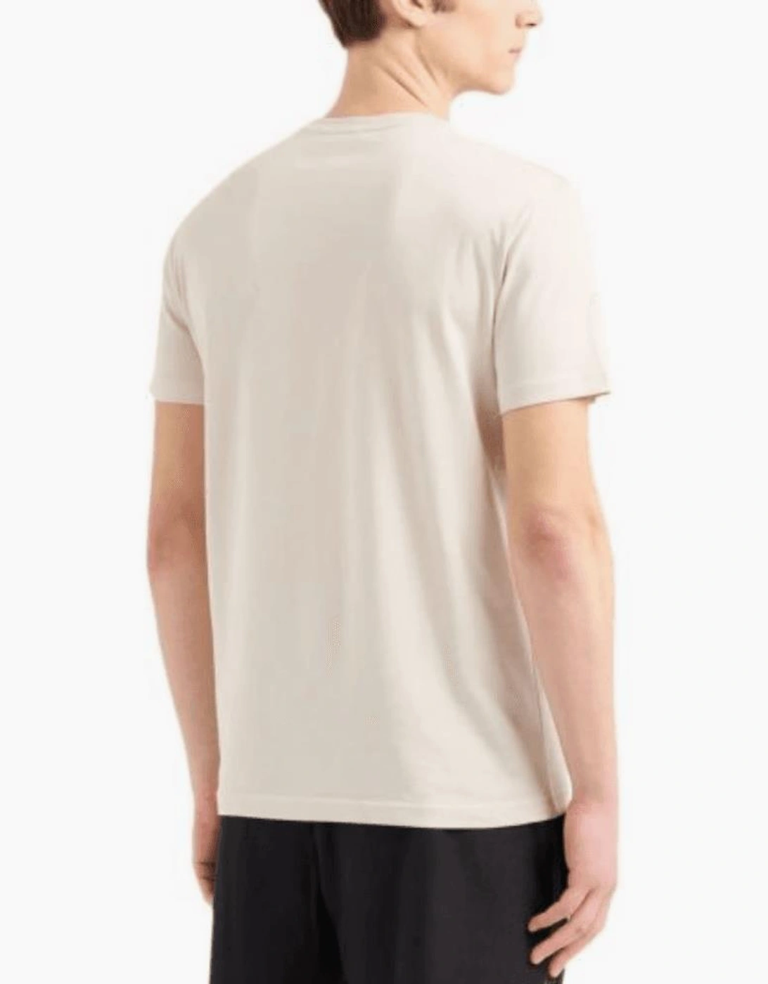 Cotton Round Logo Beige T-Shirt