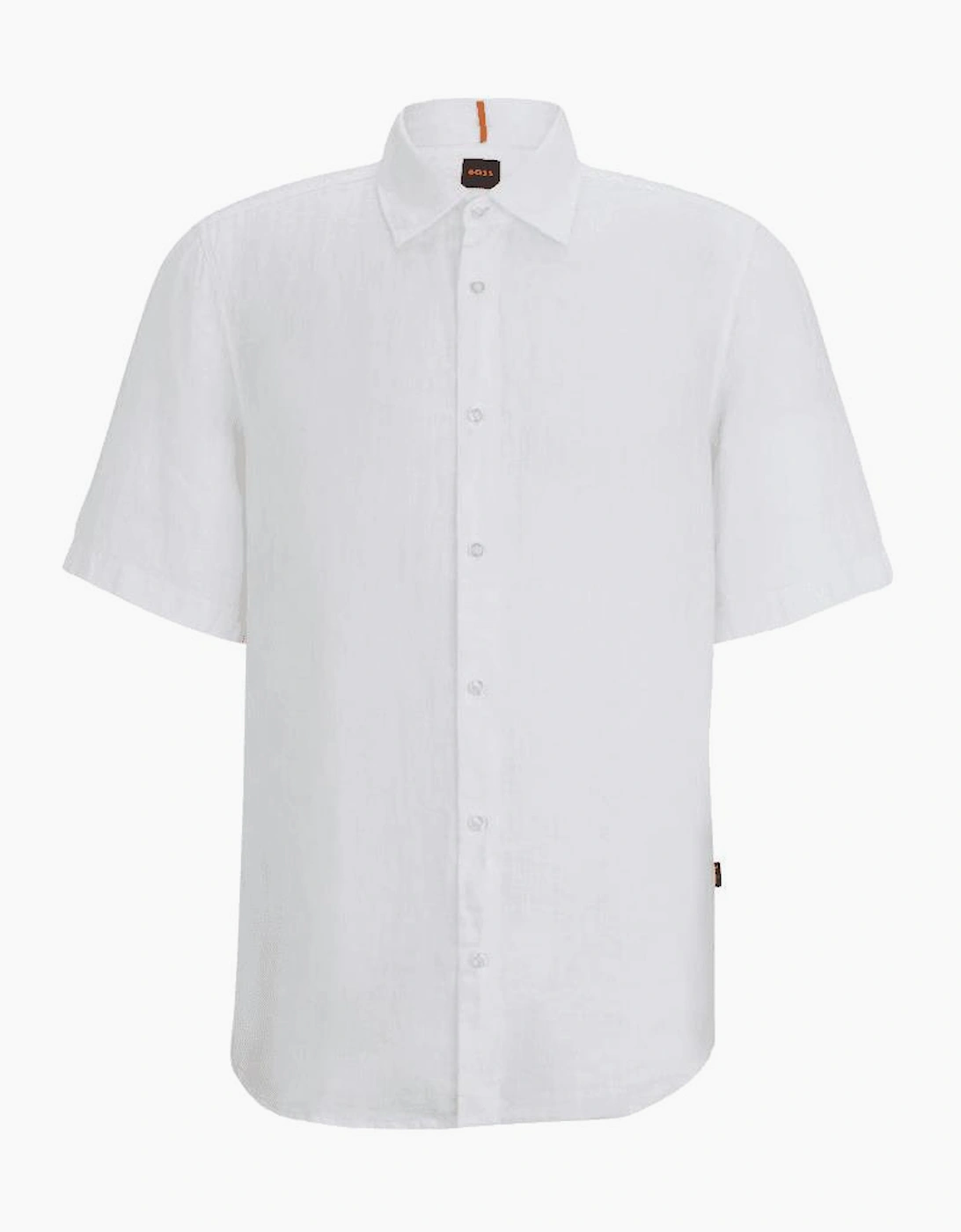 Rash_2 Regular Fit Linen White Shirt