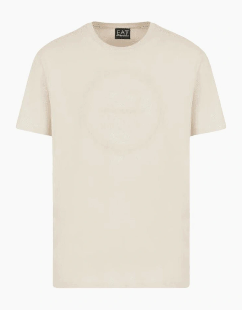 Cotton Round Logo Beige T-Shirt