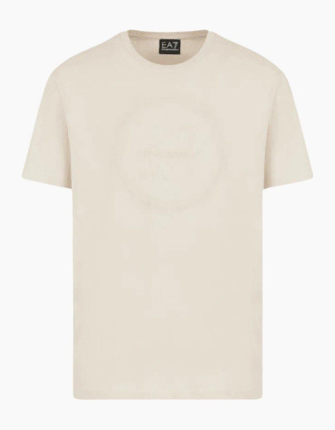 Cotton Round Logo Beige T-Shirt