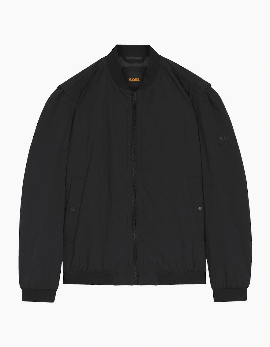 Hugo Boss Men's Ovarsi Soft Touch Black Bomber Jacket - Size: 40/Regular