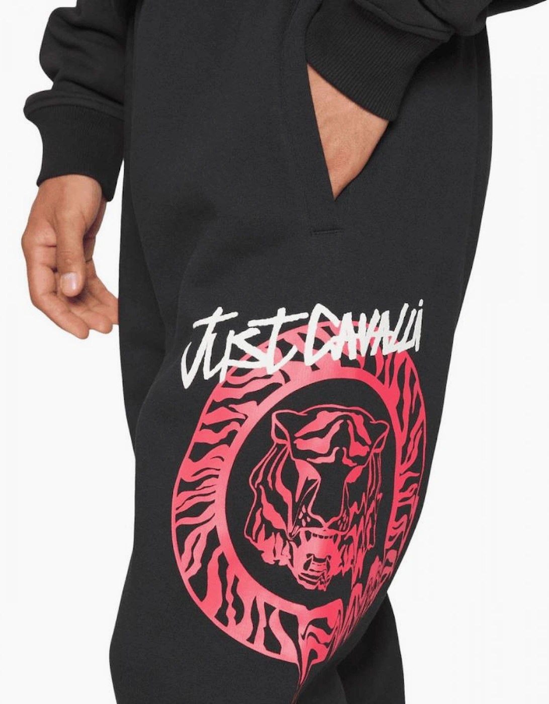 Dripping Logo Zip Up Black Tracksuit