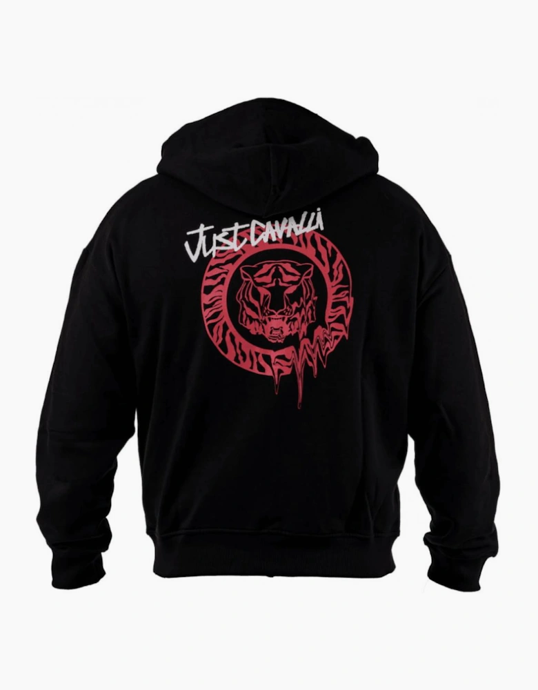 Dripping Logo Zip Up Black Tracksuit
