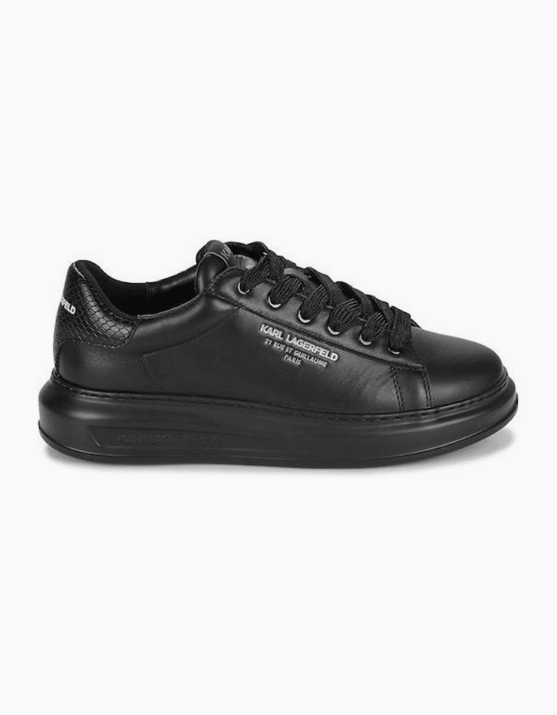 Python Tab Leather Black Sneaker Trainer