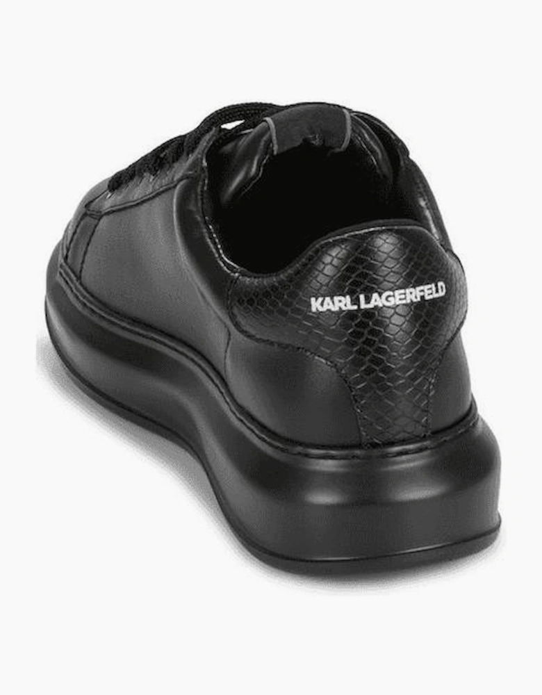 Python Tab Leather Black Sneaker Trainer