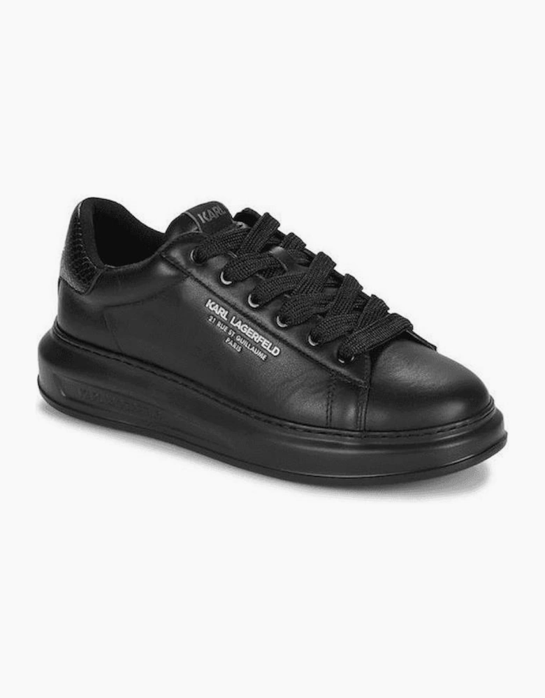 Python Tab Leather Black Sneaker Trainer