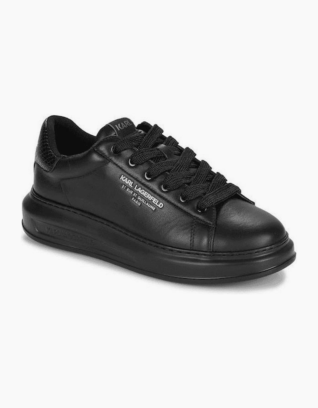 Python Tab Leather Black Sneaker Trainer