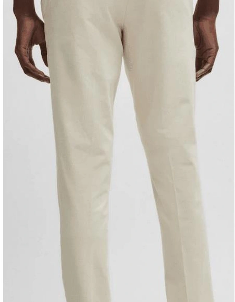 Kaito1 Slim Fit Beige Chino Trousers