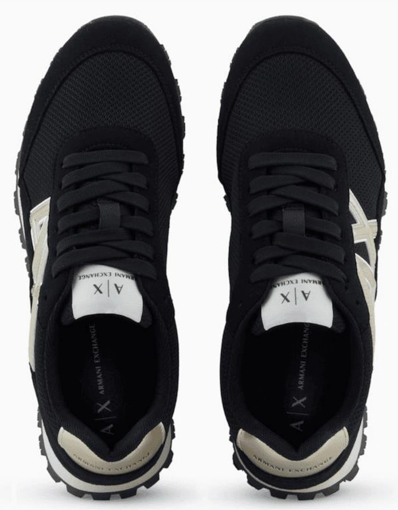Mesh Black/Gold Runner Trainer