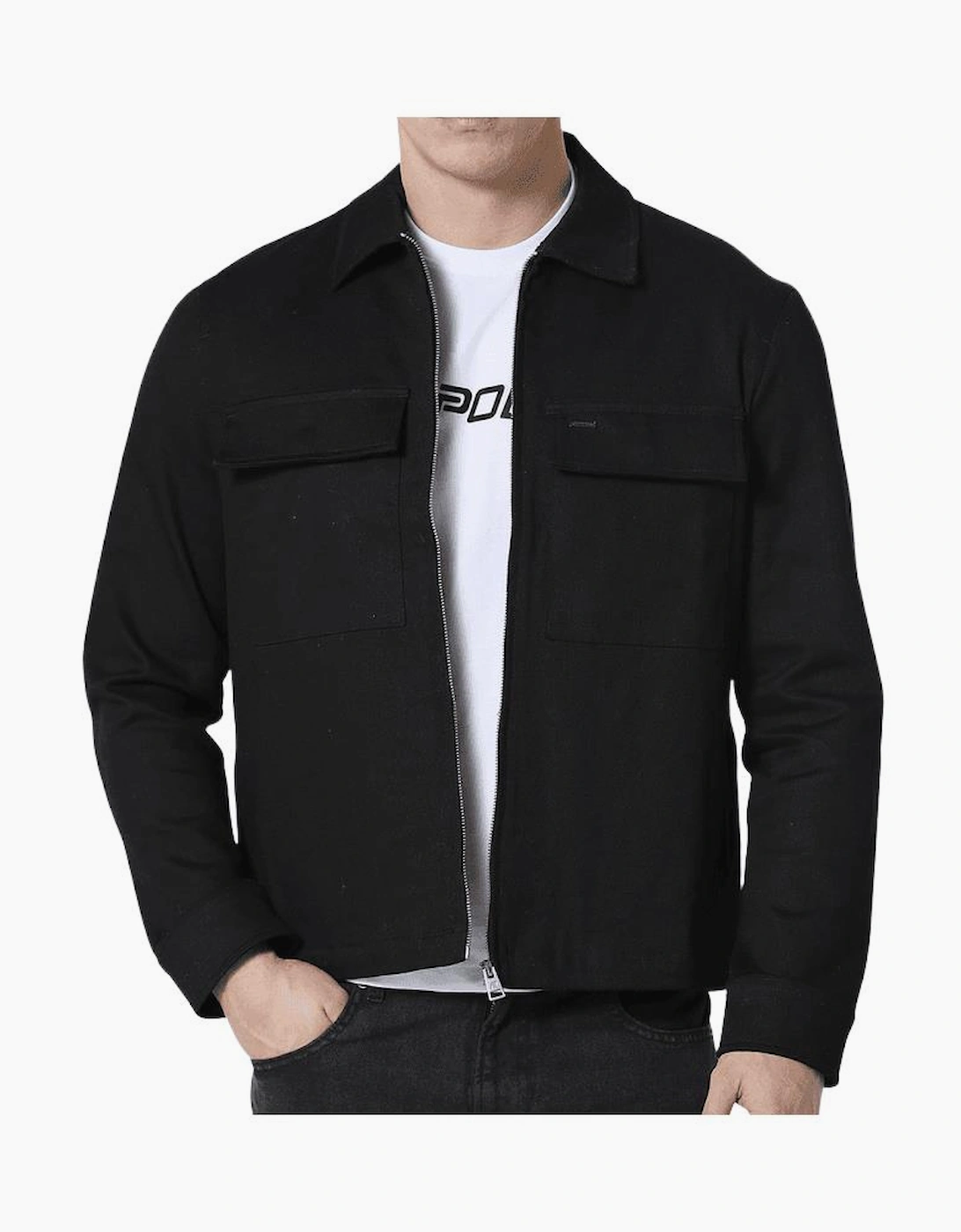 Clearlake Cotton Black Overshirt