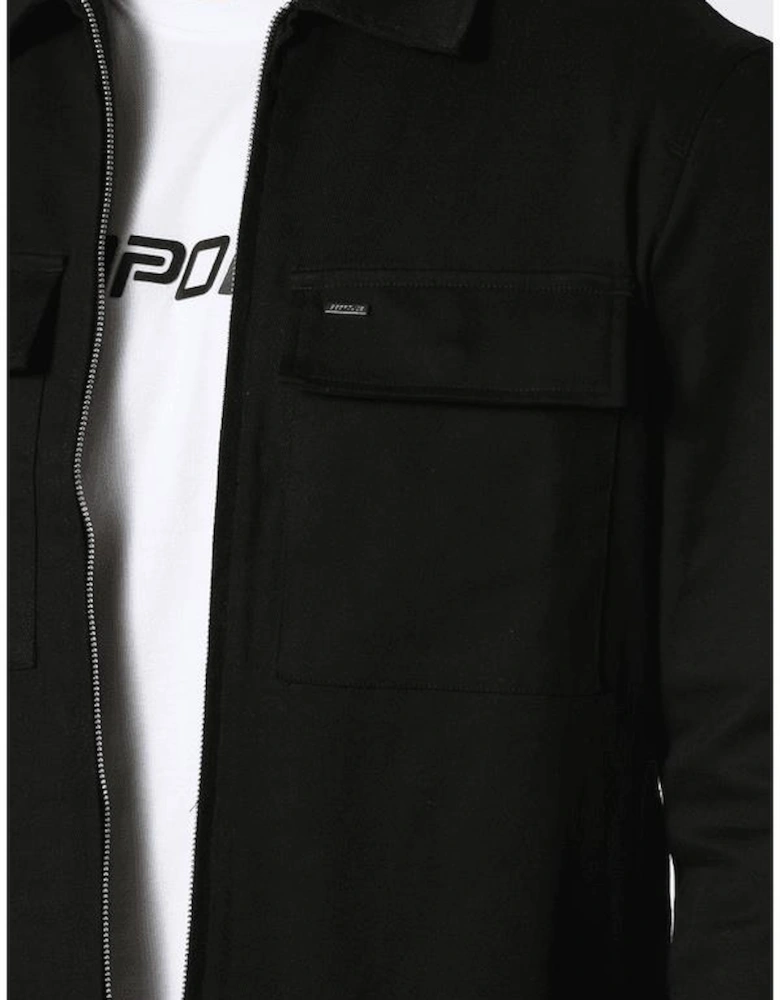 Clearlake Cotton Black Overshirt