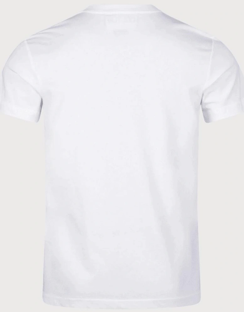 Basic V-Emblem Logo White/Gold T-Shirt