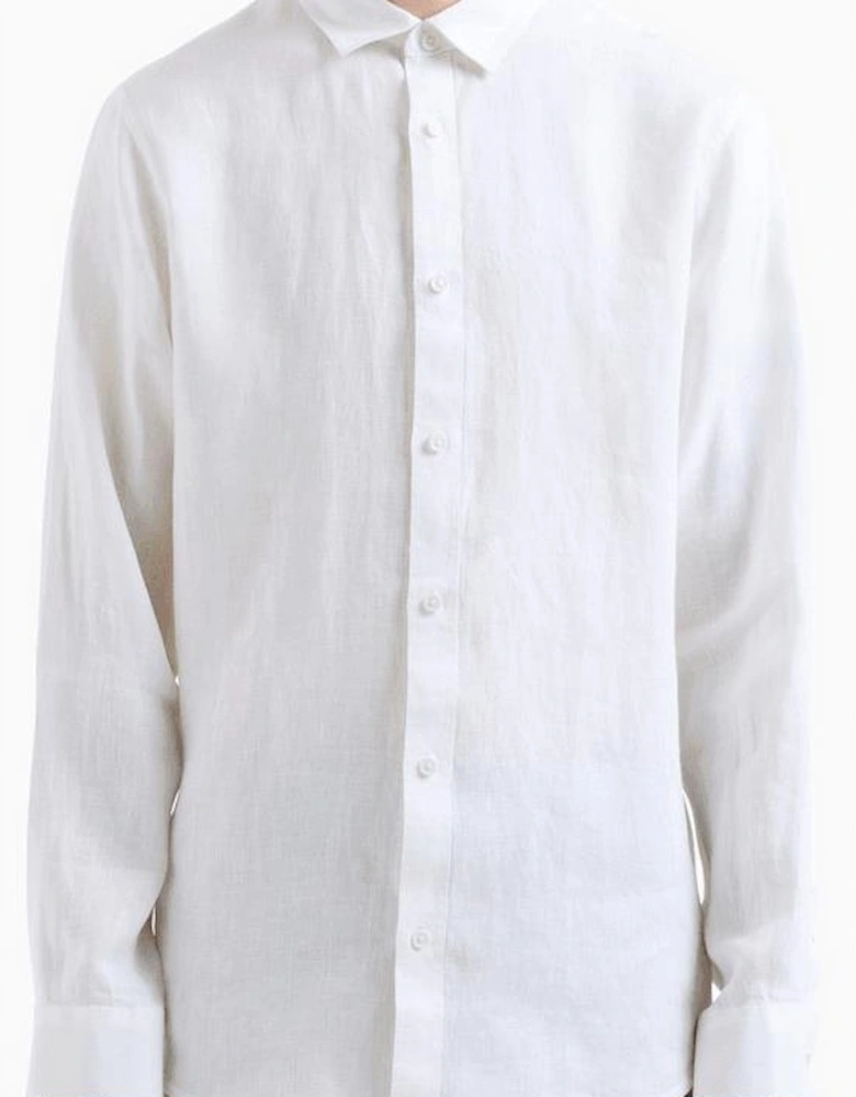 Linen Long Sleeve White Shirt