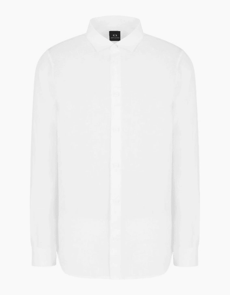 Linen Long Sleeve White Shirt